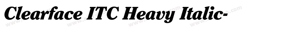 Clearface ITC Heavy Italic字体转换